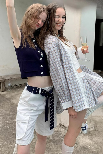 Color-Blocked Knit Tank Top