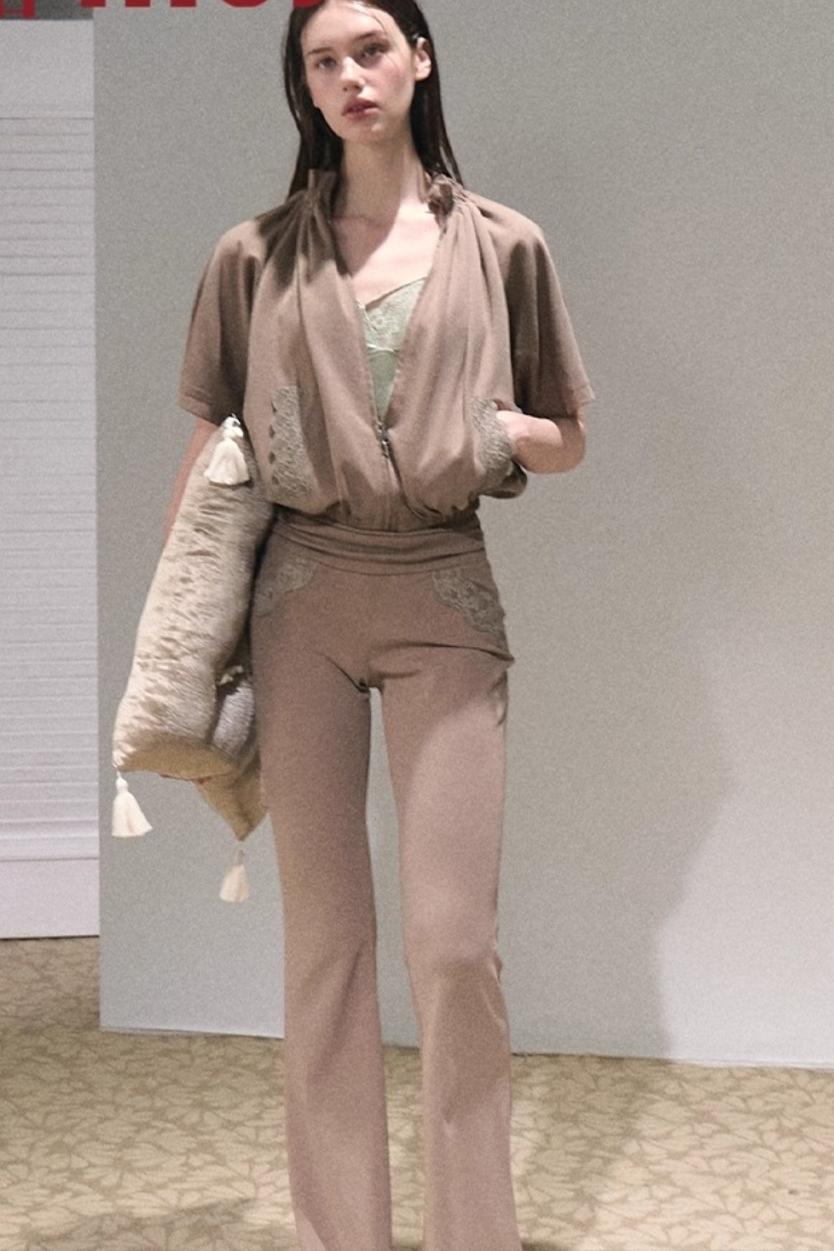 Casual Lace Top & Pants Set-Up