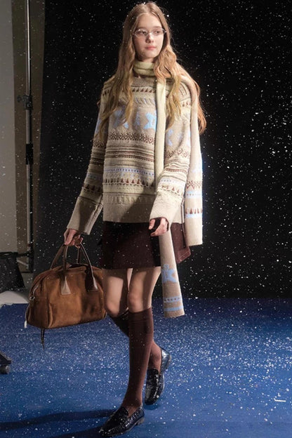 Gingerbread Fair Isle Sweater Set