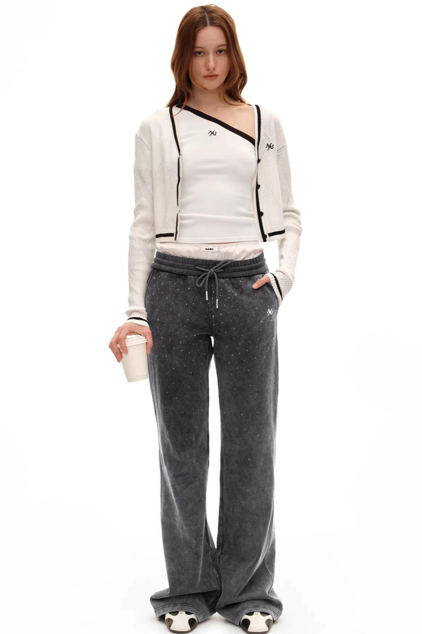Versailles Wool Argyle Cardigan Top