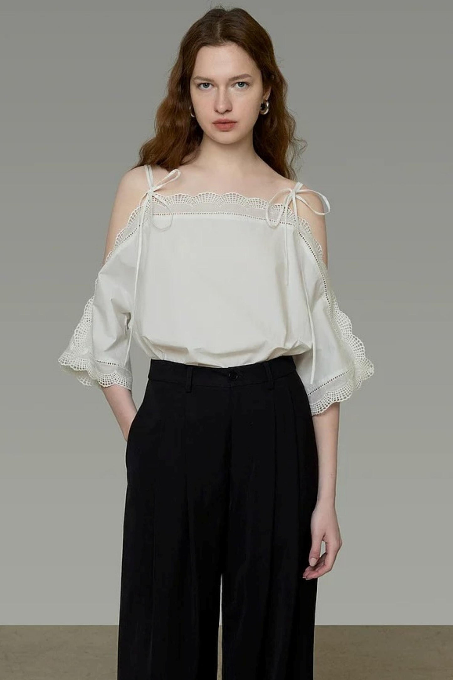 Off-Shoulder Lace Blouse
