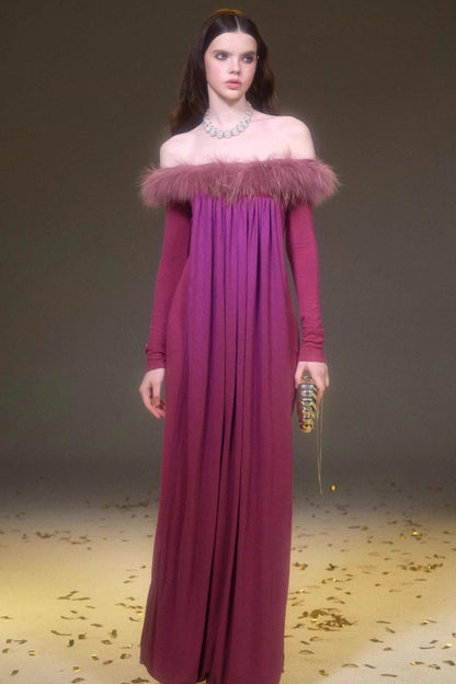 레트로 오프숄더 바디콘 원피스