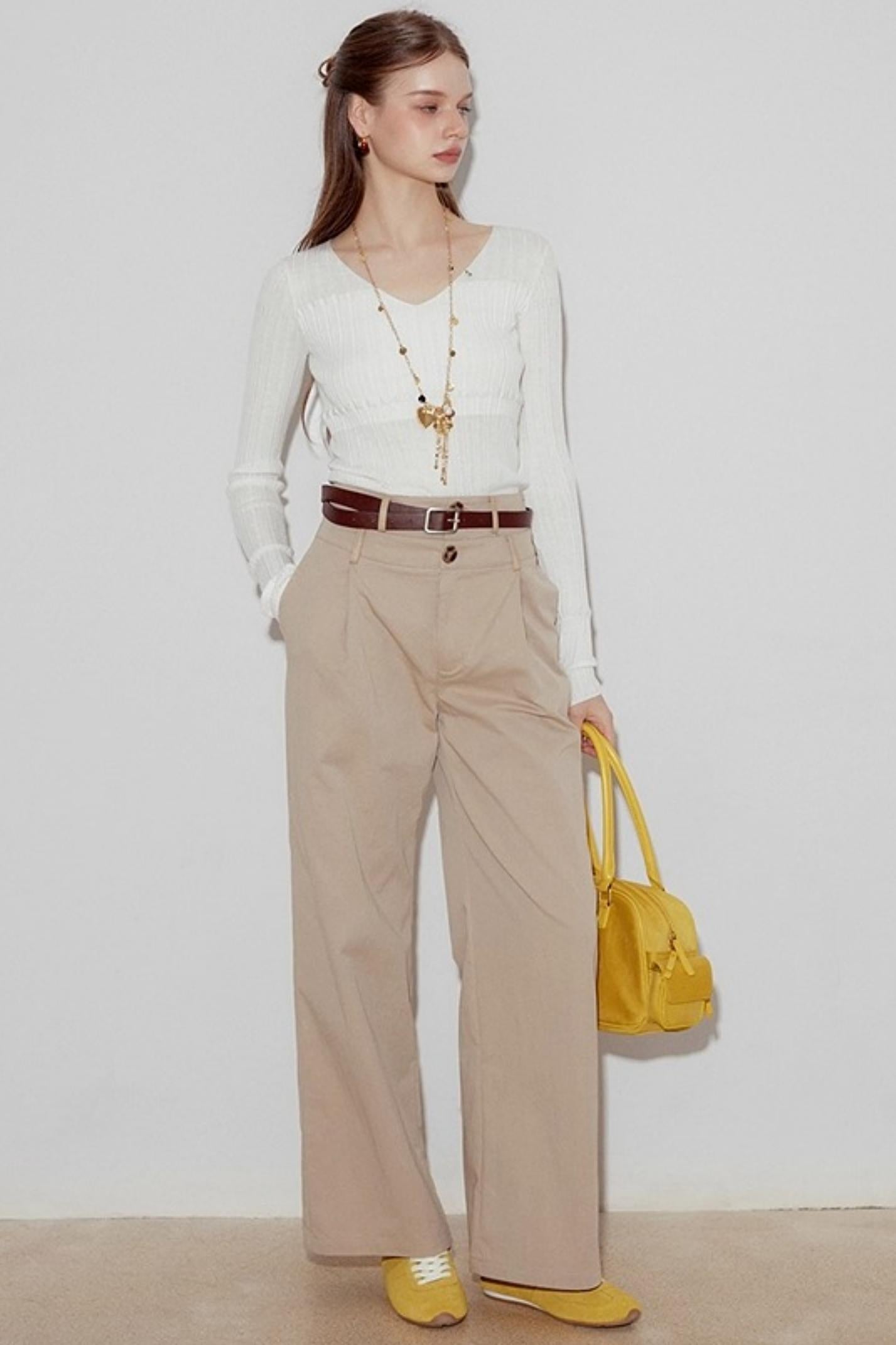 High Waist Loose Straight Casual Pants