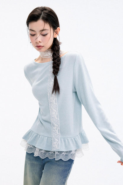 Cloud Neon Blue Long Sleeve T-Shirt