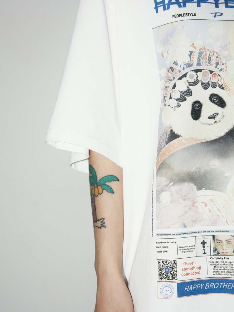 Panda Culture Print T-Shirt