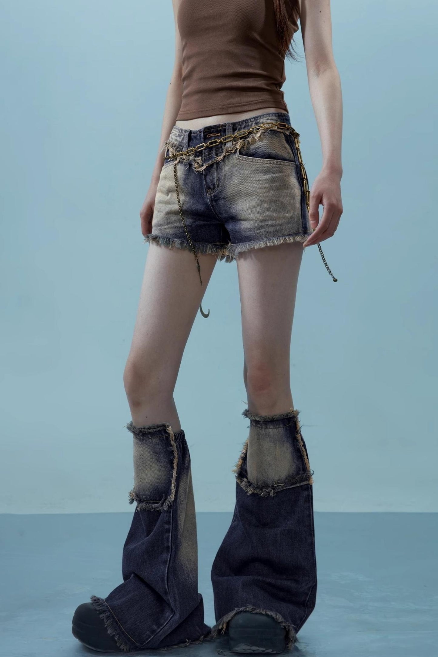 Love Sky Denim Shorts Set-Up