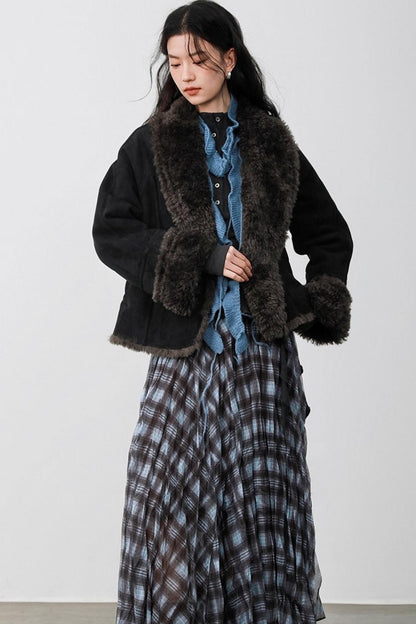 Black Velvet Suede Jacket