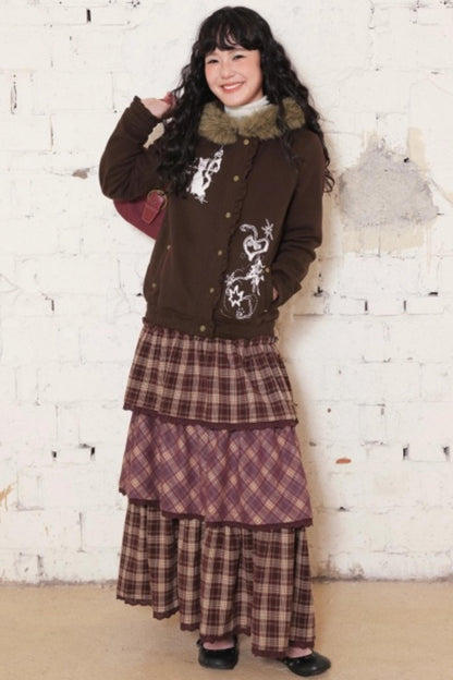 Caramel Hazelnut Lace Skirt