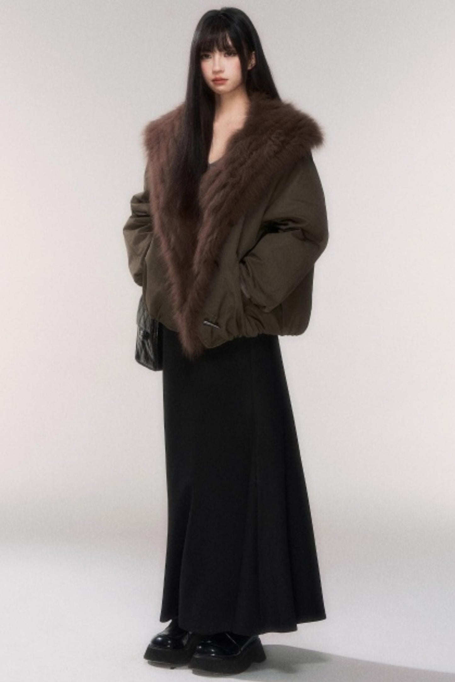 Thick Wool A-Line Skirt