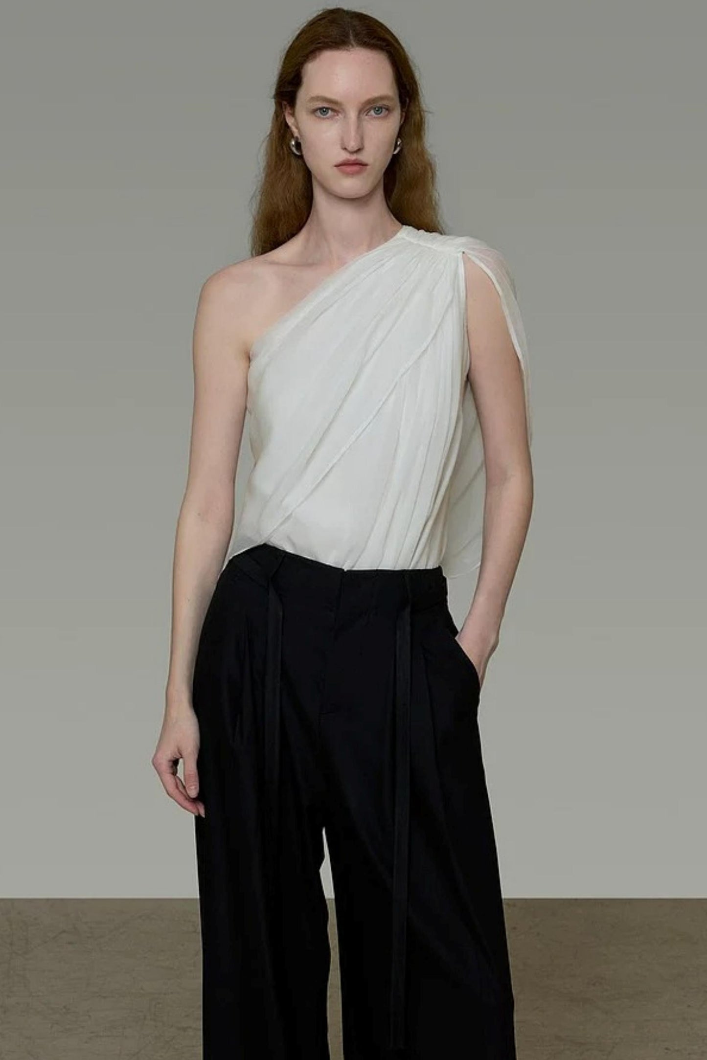 Asymmetrical Ribbon Top