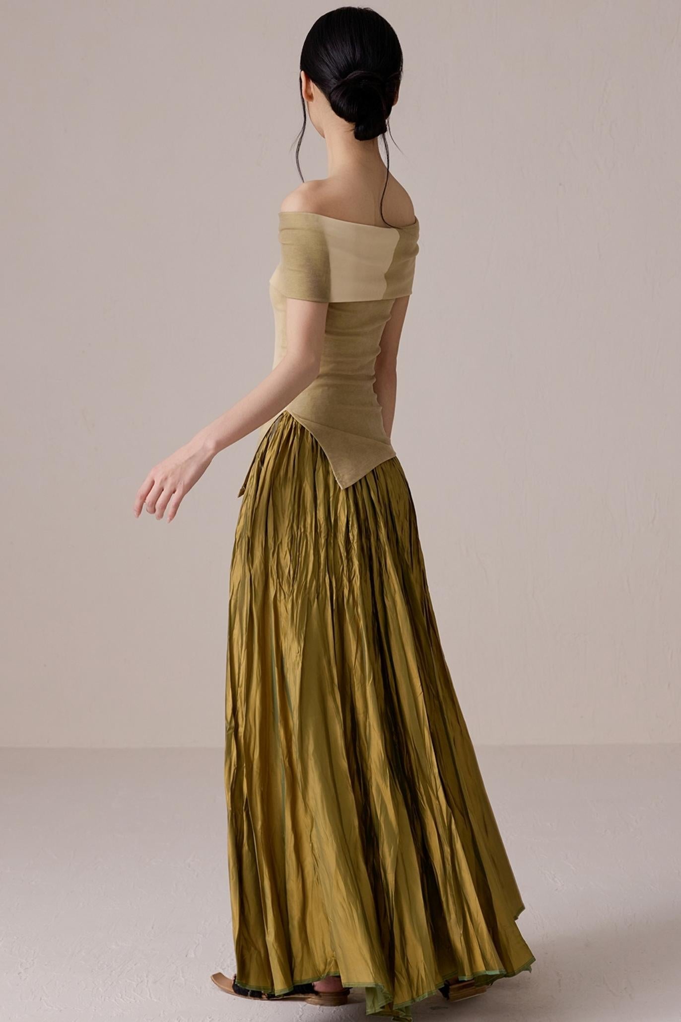 Pleated Fairy Bustier with A-line Swing Skirt