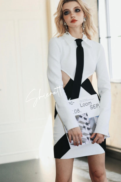 Urban Tie-Front Bodycon Dress