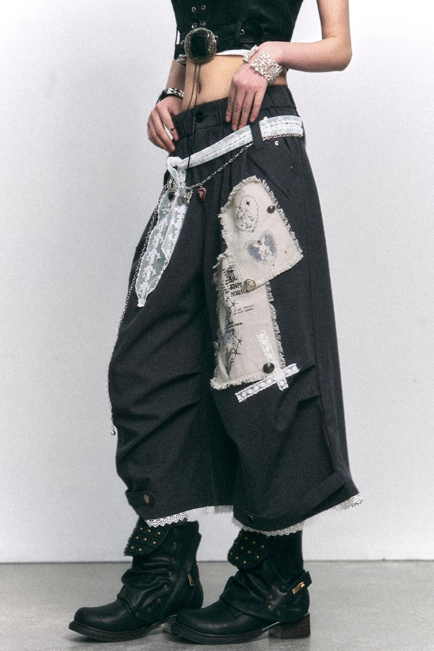 Vintage Lace Patchwork Pants