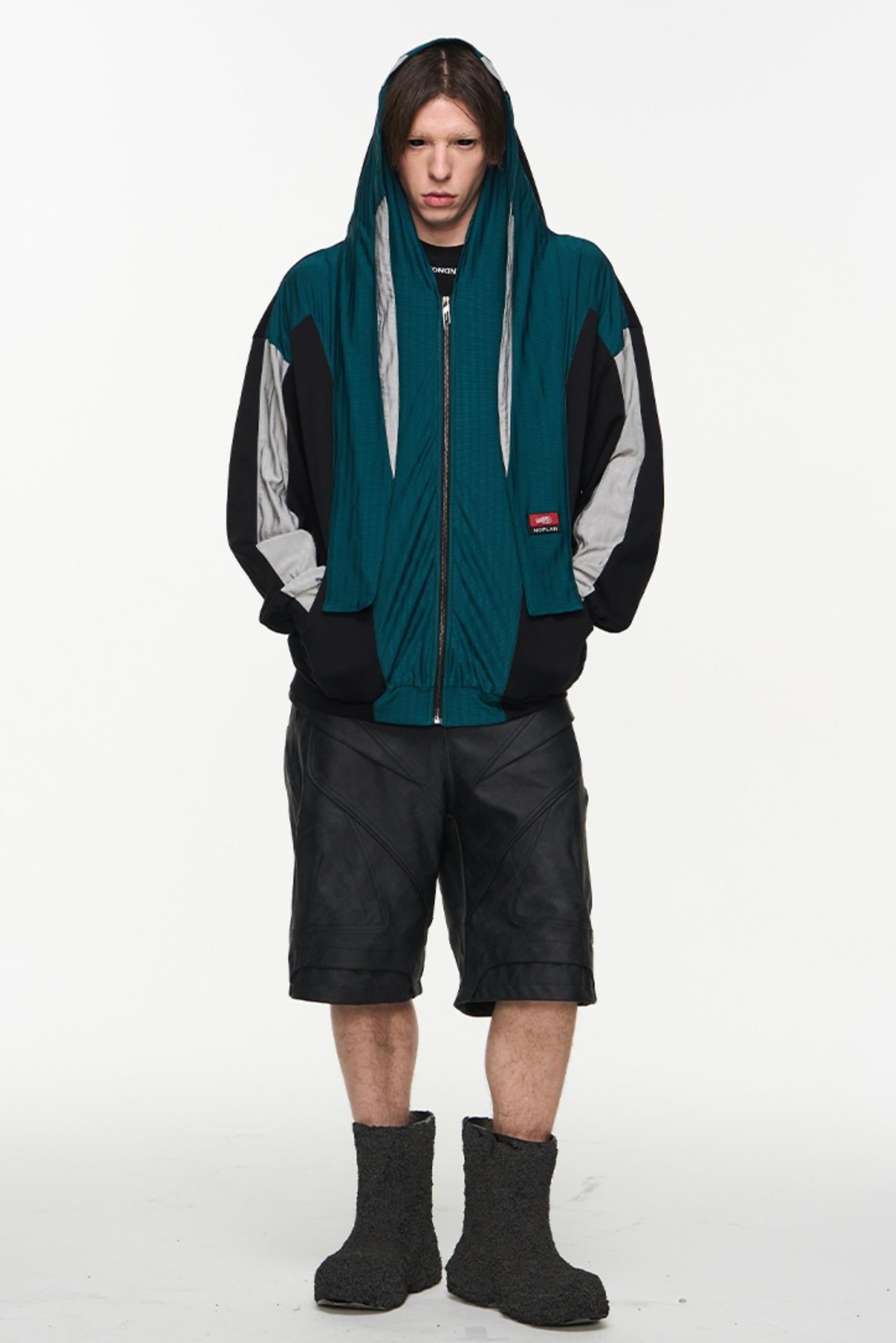 Patchwork Leather Shorts