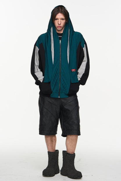 Patchwork Leather Shorts