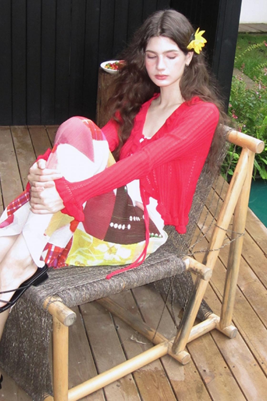 Sunset Tide Line Pleated Skirt