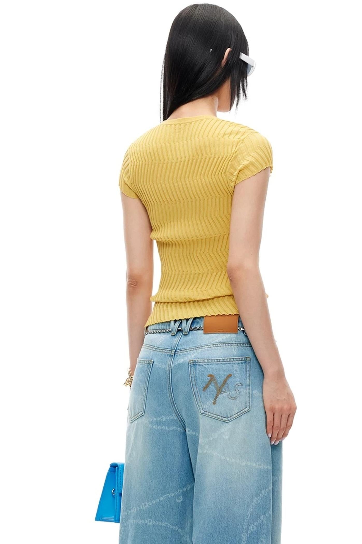 Silk-Cotton Knit Top