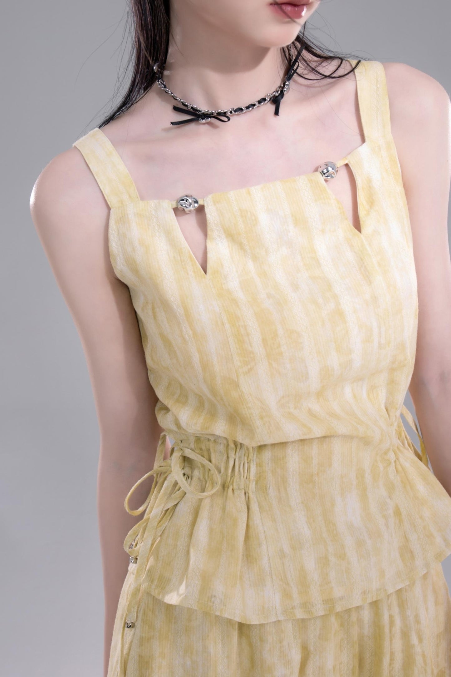 Sandalwood Drawstring Ensemble Skirt Set-Up