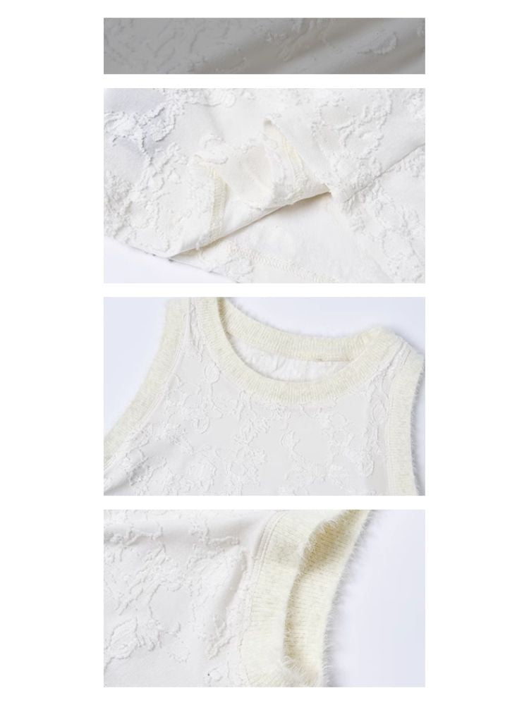 Embossed Textured Jacquard Inner Tank Top