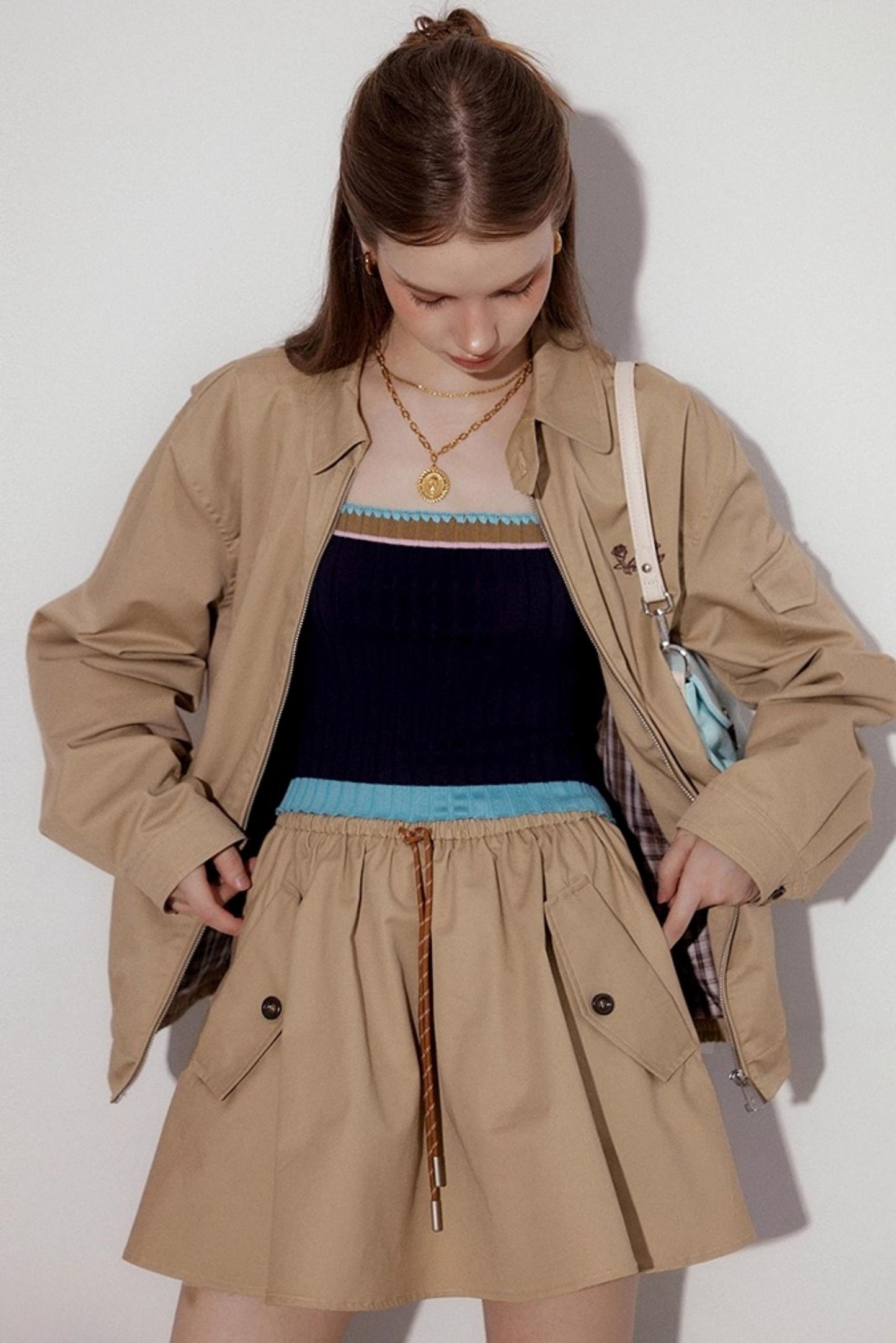 Drawstring A-line Aargo Skirt