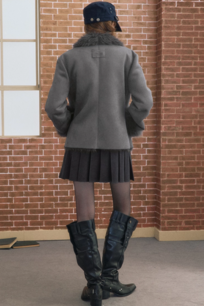 Winter Pleated Short Skirt