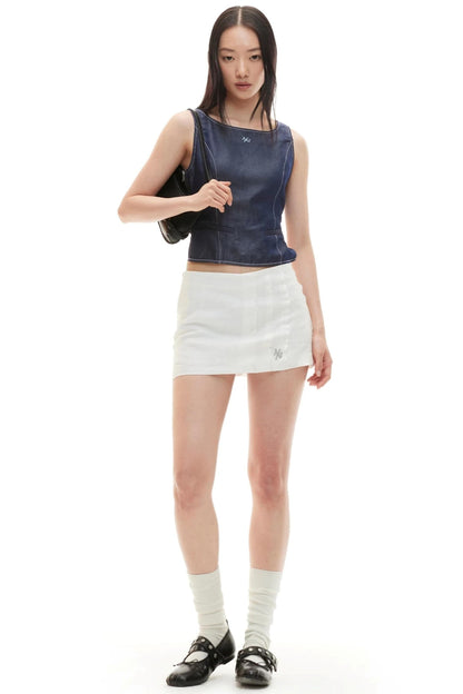 Backless Lyocell Denim Vest