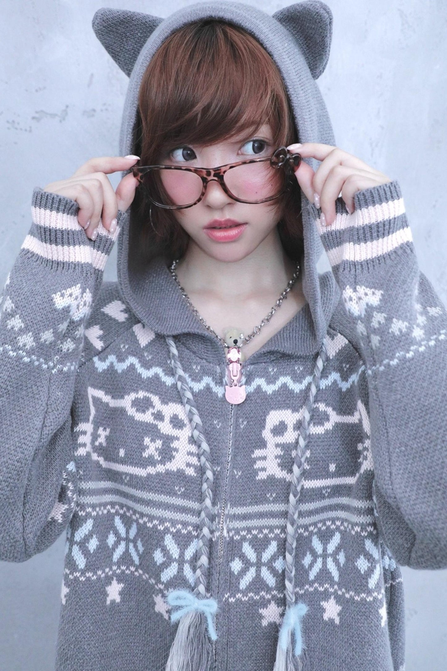 Ghost Ancient Cat Ear Hooded Jacket