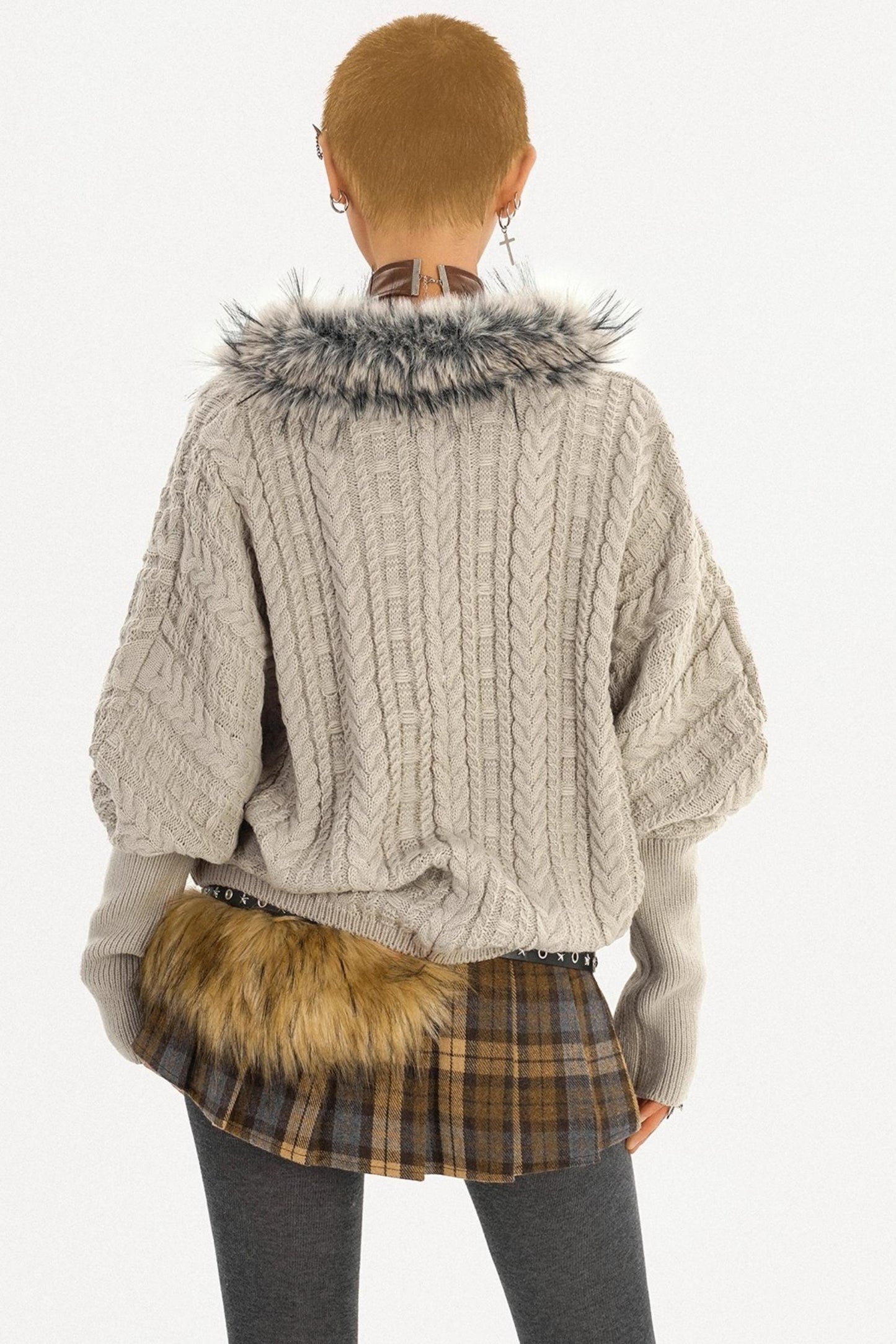 Fair Isle Off-Shoulder Sweater