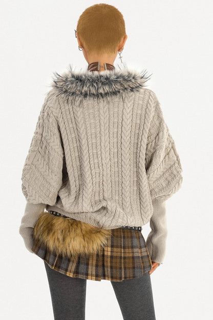 Fair Isle Off-Shoulder Sweater