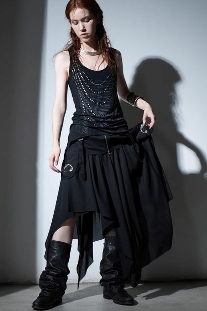 Rhinestone Long Tank Top