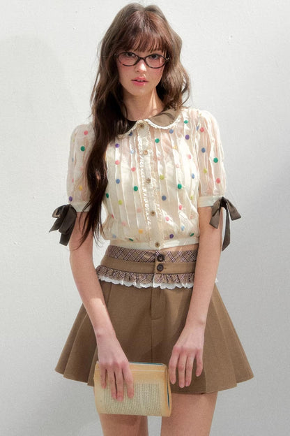 Retro Polka Dot Blouse