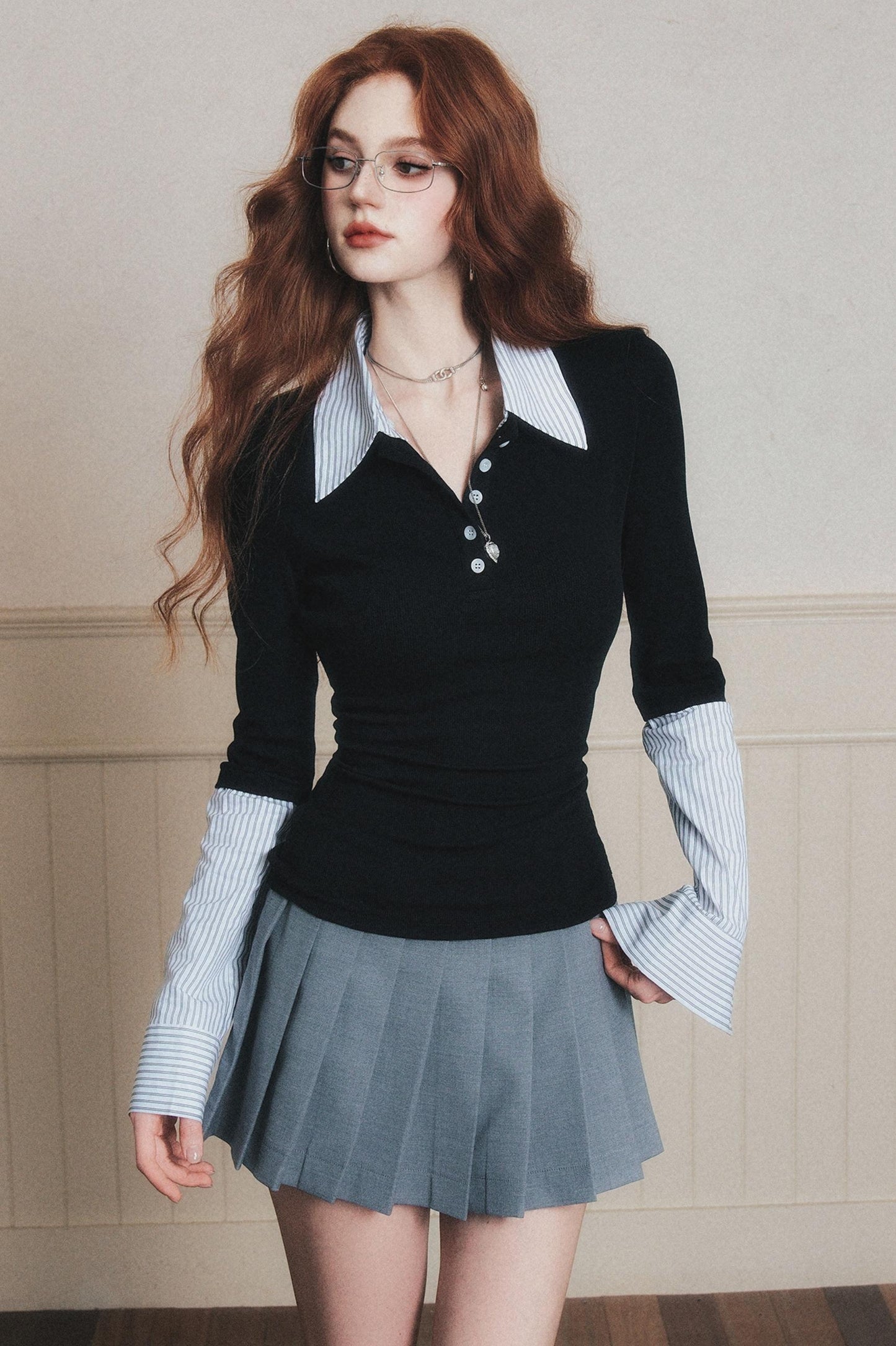 High-Intelligence Patchwork Knitted Sweater