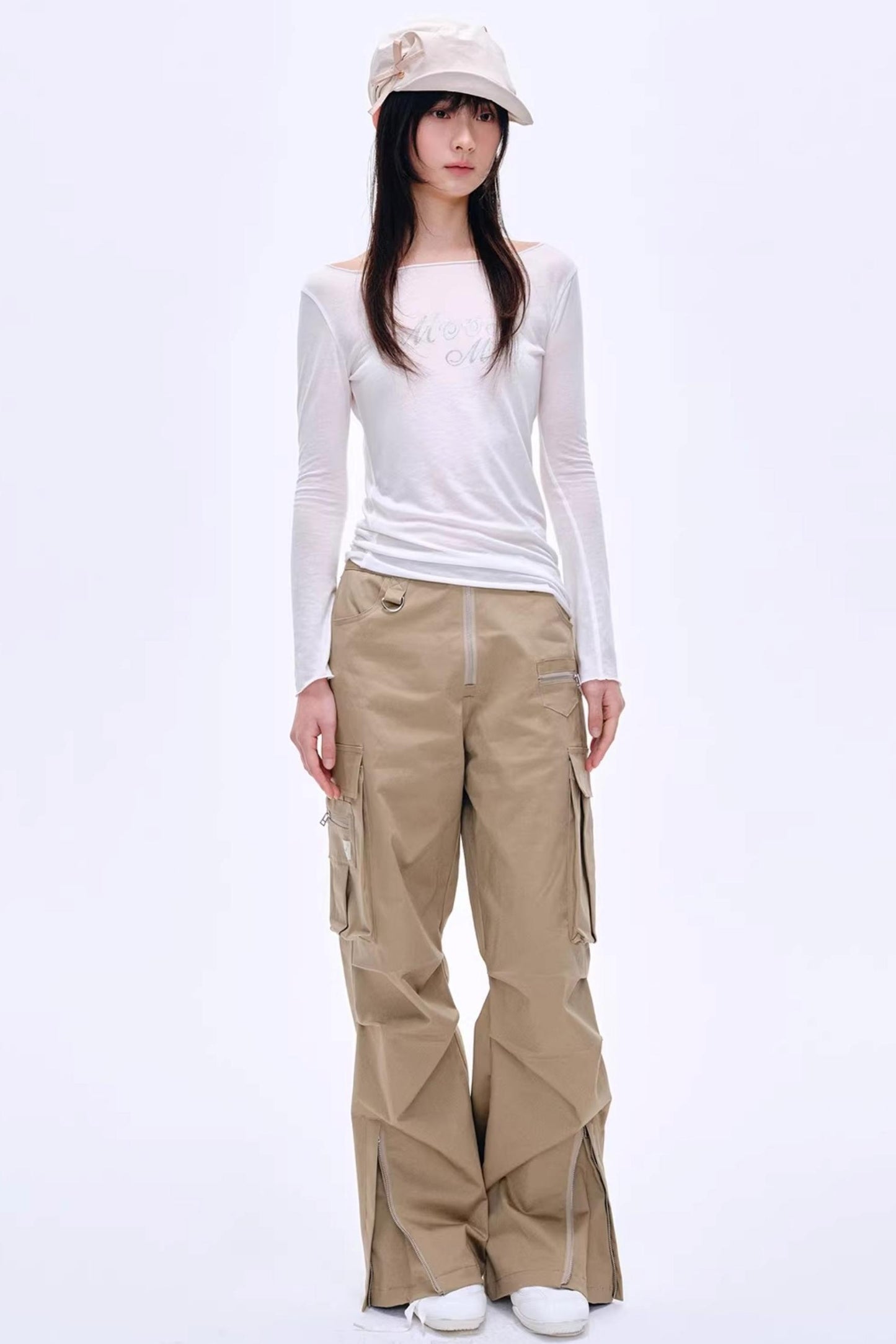 Vintage Pleated Workwear Pants