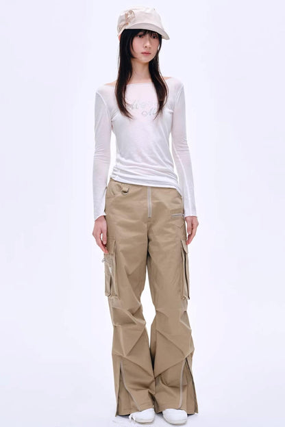 Vintage Pleated Workwear Pants