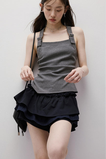 Dreamscape Blue Puffy Hakama Skirt