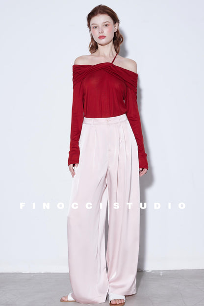 Breeze Pleat Wide-Leg Pants