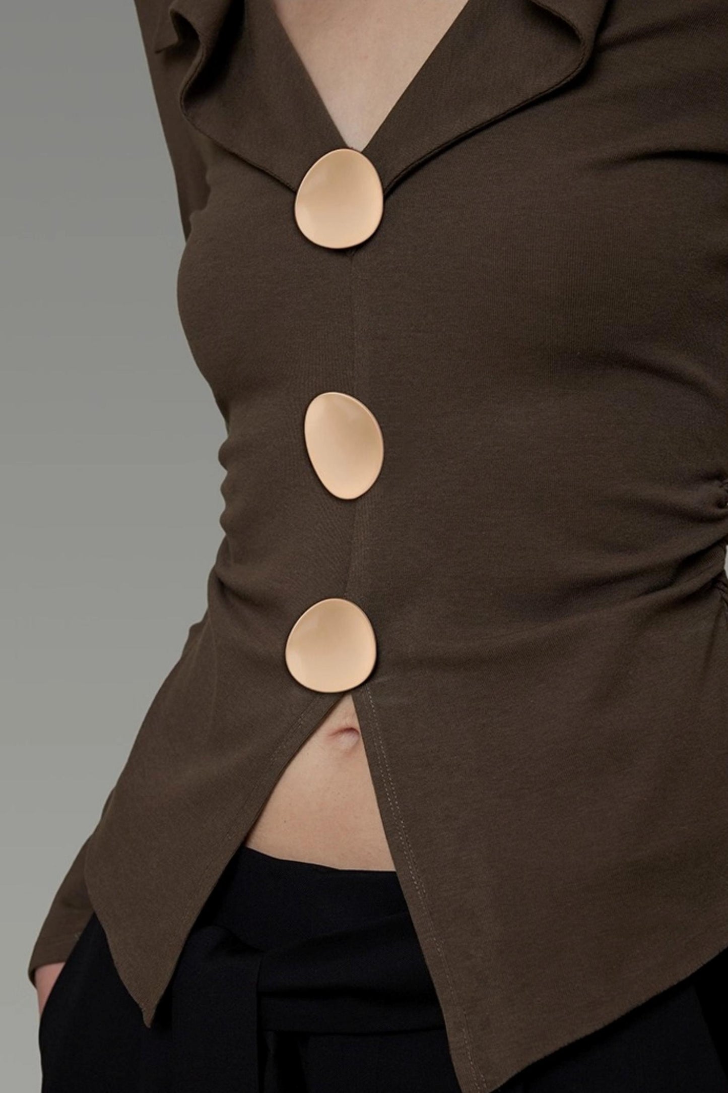 Waist Slimming V-Neck Knitted Sweater