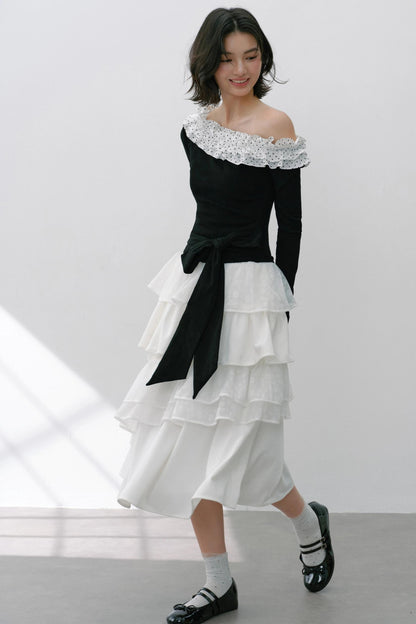 Vintage Flower Puffy Skirt