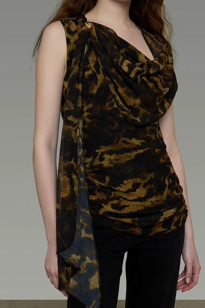 Leopard Off-Shoulder Blouse