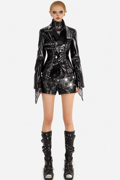 Black Studded Leather Jacket