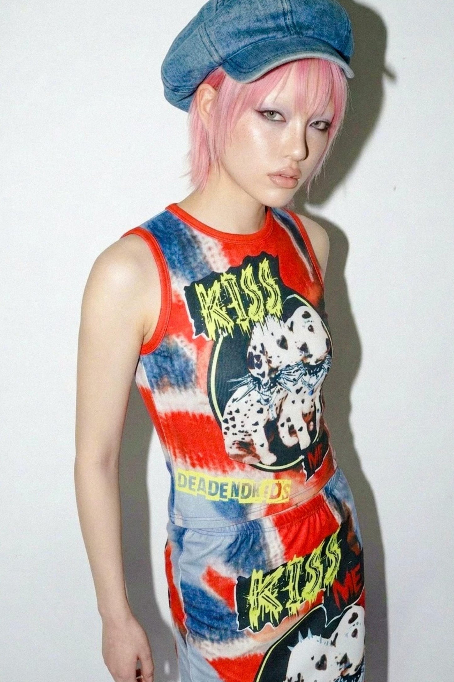 Amerikanisches Y2K-Tanktop mit Print