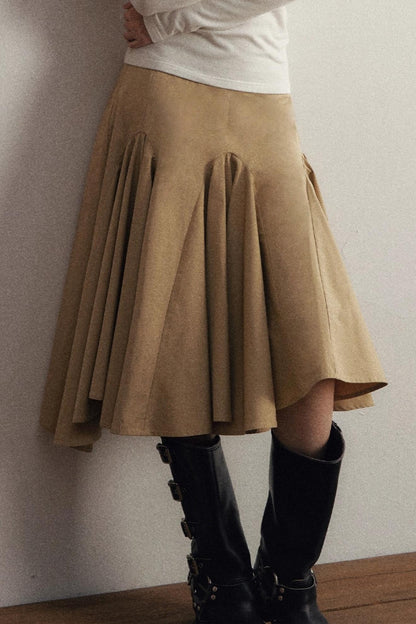 Slanted Edge Irregular Skirt