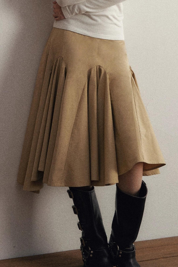 Slanted Edge Irregular Skirt