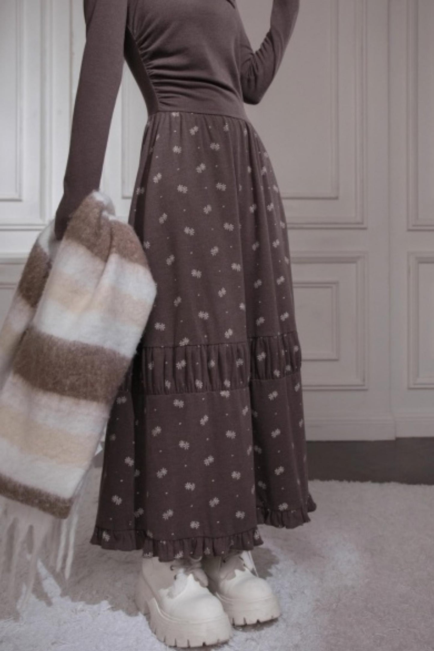 Warm Velvet Snowflake Dress