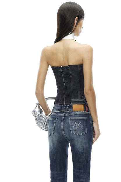 Wanderer Denim Collar Top