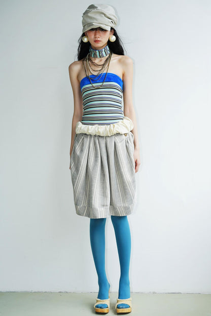 Vintage Striped Bandeau Set