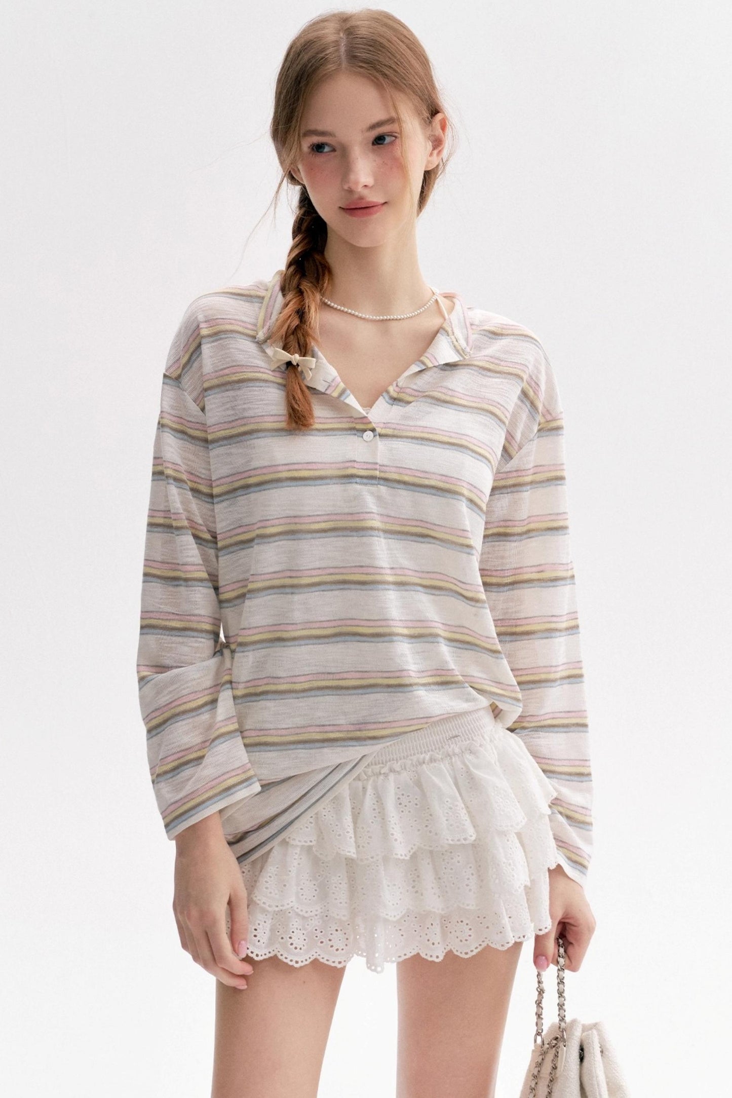 Lazy Painted Long Sleeve Polo Shirt