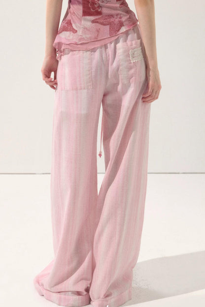 Sweet Pink Pinstripe Pants