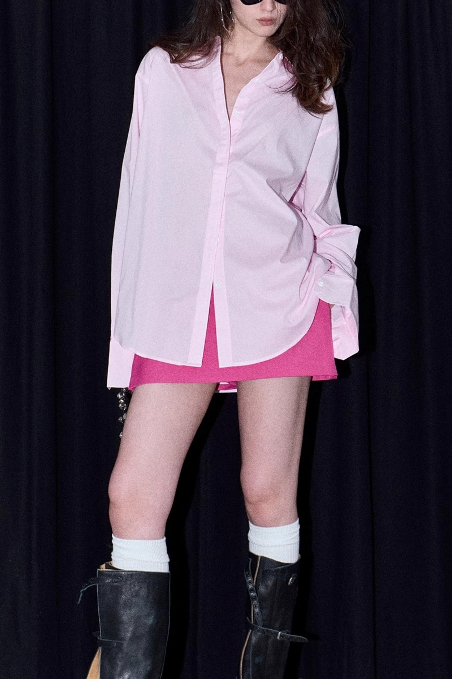 Love Buckle Casual Long-Sleeved Shirt