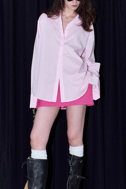 Love Buckle Casual Long-Sleeved Shirt